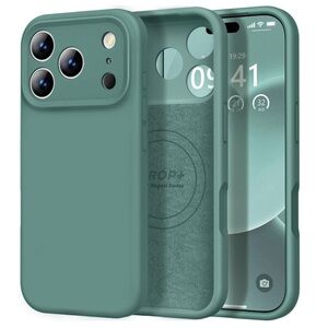 iPhone 17 PRO MAX Magnetic Case MagSafe Compatible Premium Liquid SILICONE-GREEN